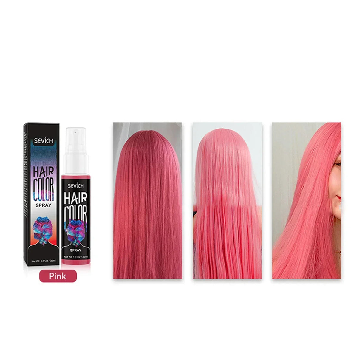 Disposable Hair Dye Spray Temporary Hair Spray DIY Salon Hair Dye Colorful Styling Long Lasting Waterproof Hair Coloring Product