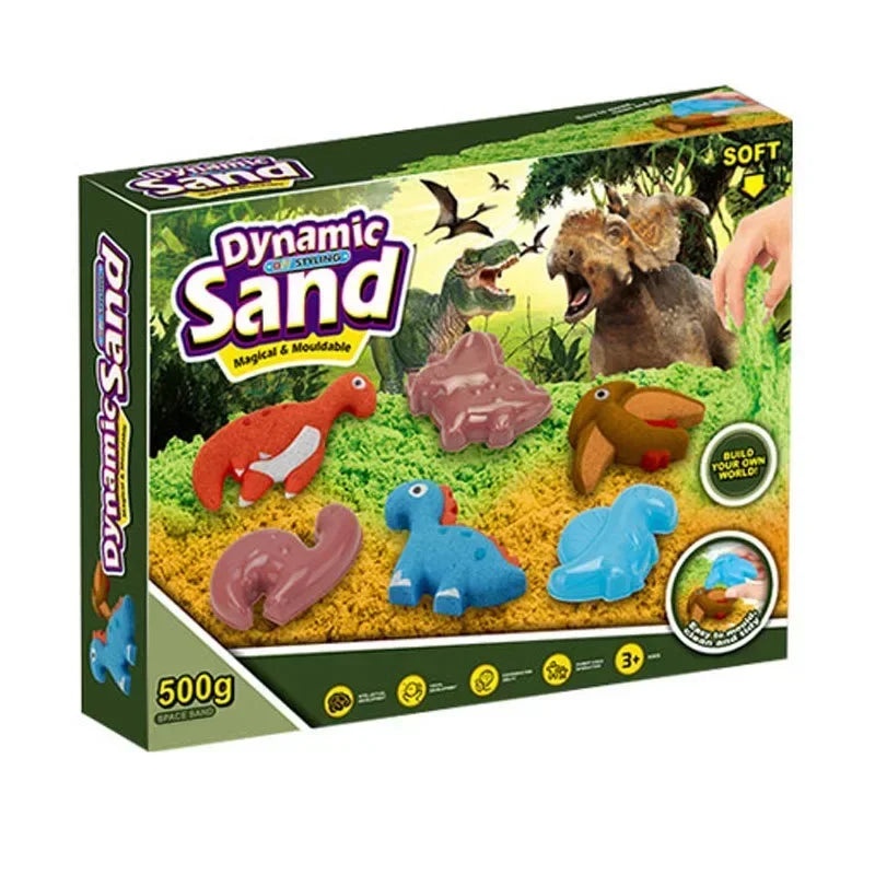 Dynamic Sand Magic Clay Beach Sand Colored Space Sand Educational Toy Mould Tools Hydrophobic Anti Stress Toys for Children