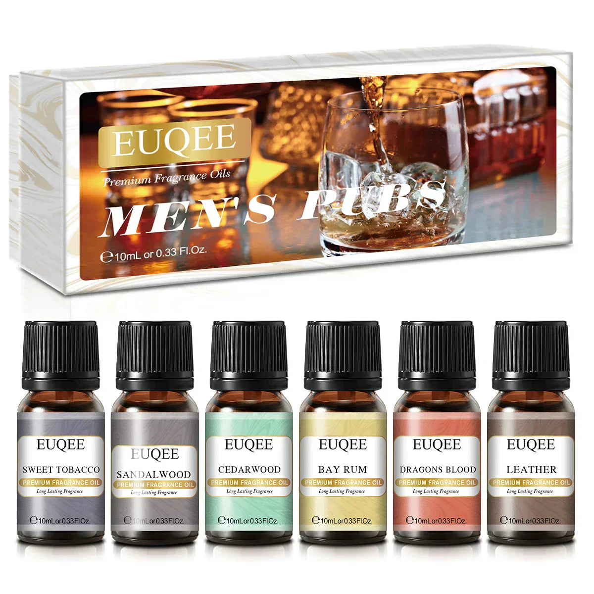 (Pack of 6) EUQEE /set Fragrance Oil Gift Kit For Diffuser Coffee Bakery Harvest Spice Pumpkin Pie Forest Pine Sweet Fruit Aroma Oils