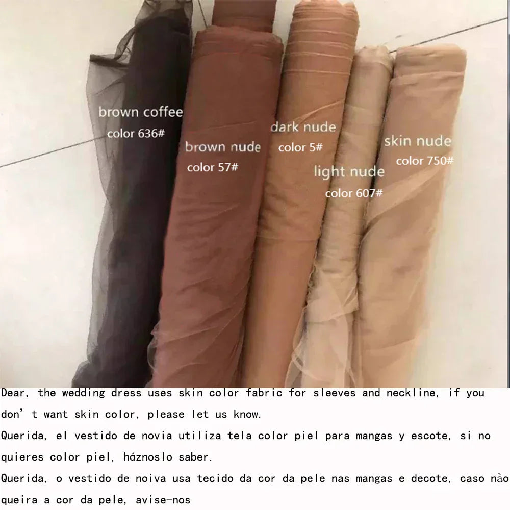 Elegant Lace Applique 2023 Wedding Dress For Women A-line Off Shoulder Half Sleeves ELegant Vestido De Novia Plus Size