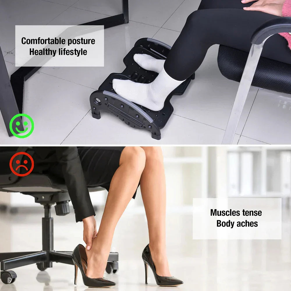 Foot Rest for Under Desk at Work with Removable Soft Warm Foam Cushion Ergonomic Foot Stool with Massage Texture Sturdy Office