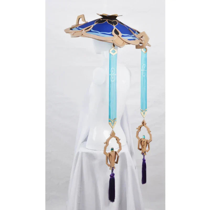 Genshin Impact Scaramouche Wanderer Cosplay Costume Halloween Balladeer Kunikuzushi Bucket Hat Costume Wig Cos Sumeru Anemo Suit