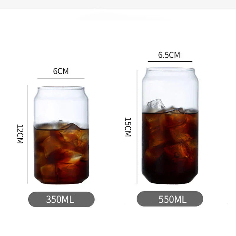 (Pack of 6) Glass Cup Bamboo Lid Bubble Tea Transparent Cold Drinking Coffee Mug Wine Milk Tea Cup Glass Straw Drinkware Durable 4/