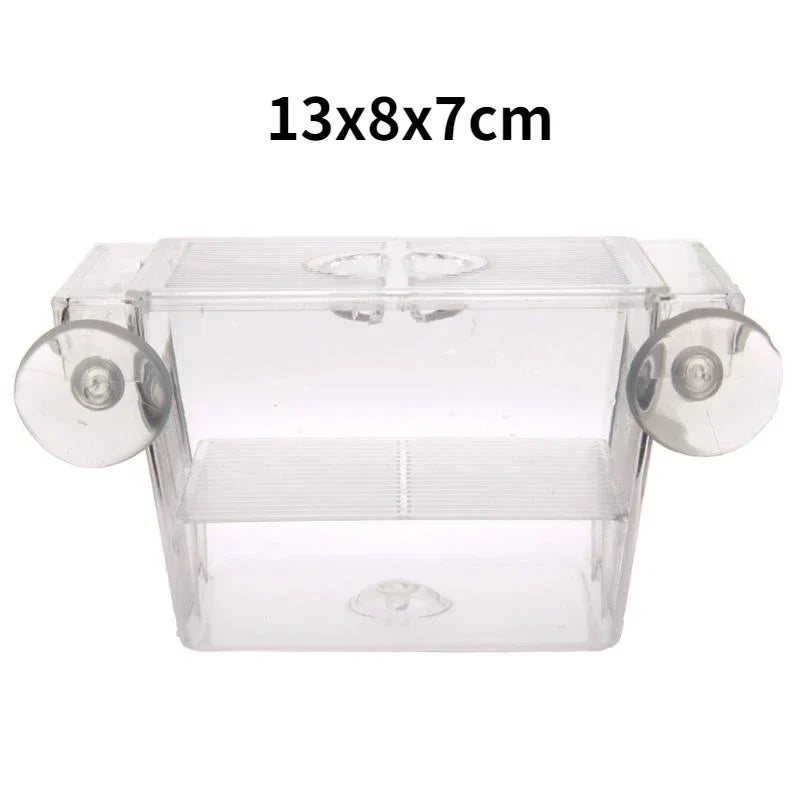Aquarium Breeding Incubator Isolation Box Double Layer 4 Rooms Transparent Acrylic Self-Floating Fish Hatchery Box Fish Tank