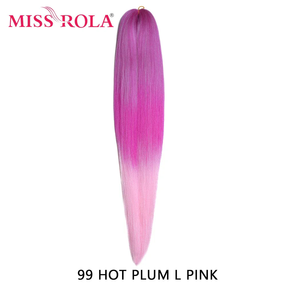 Miss Rola Synthetic 28Inch 100G 2023 New Hair Extension Yaki Straight Jumbo Braiding Hair Pre-Stretched Braid Kanekalon Hair