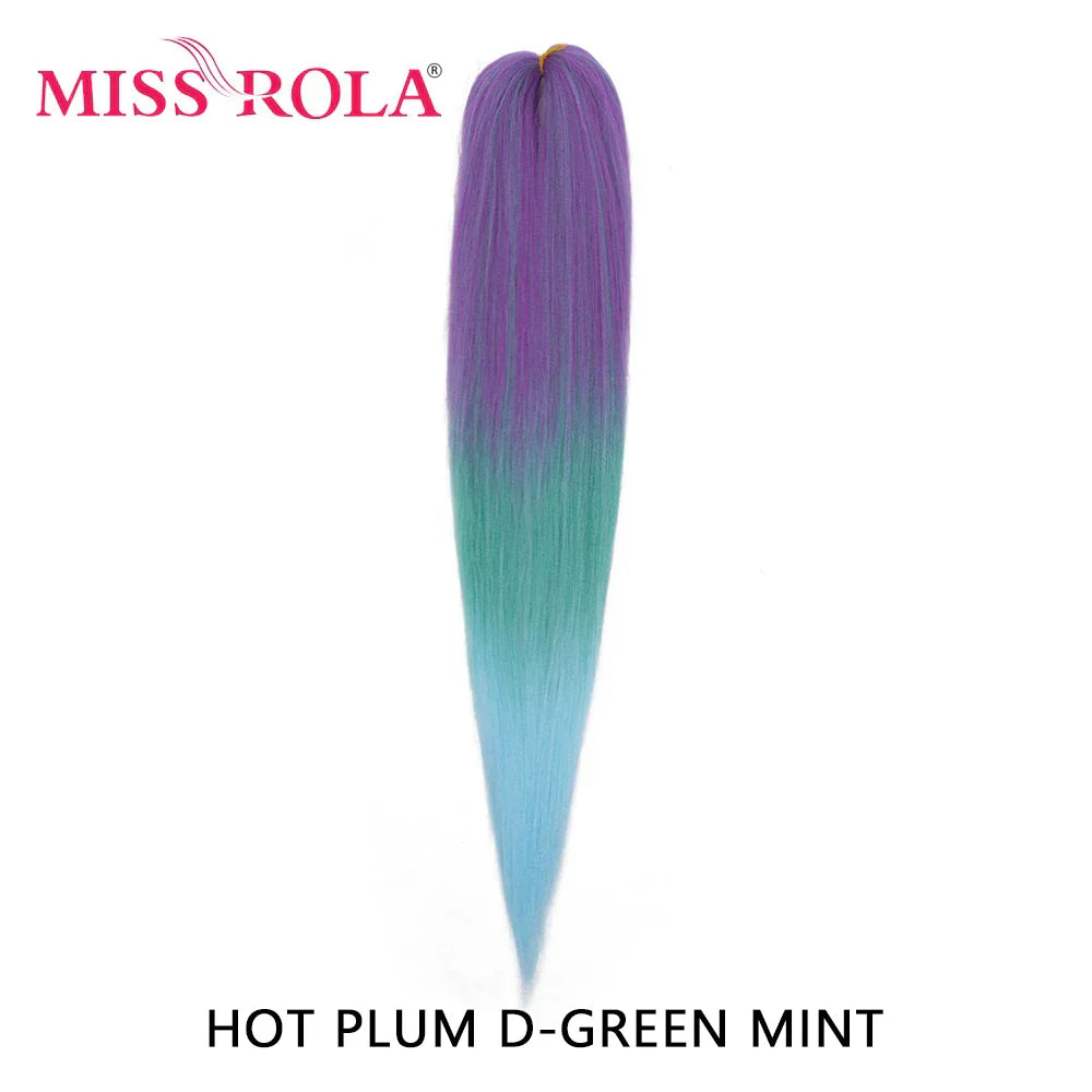 Miss Rola Synthetic 28Inch 100G 2023 New Hair Extension Yaki Straight Jumbo Braiding Hair Pre-Stretched Braid Kanekalon Hair