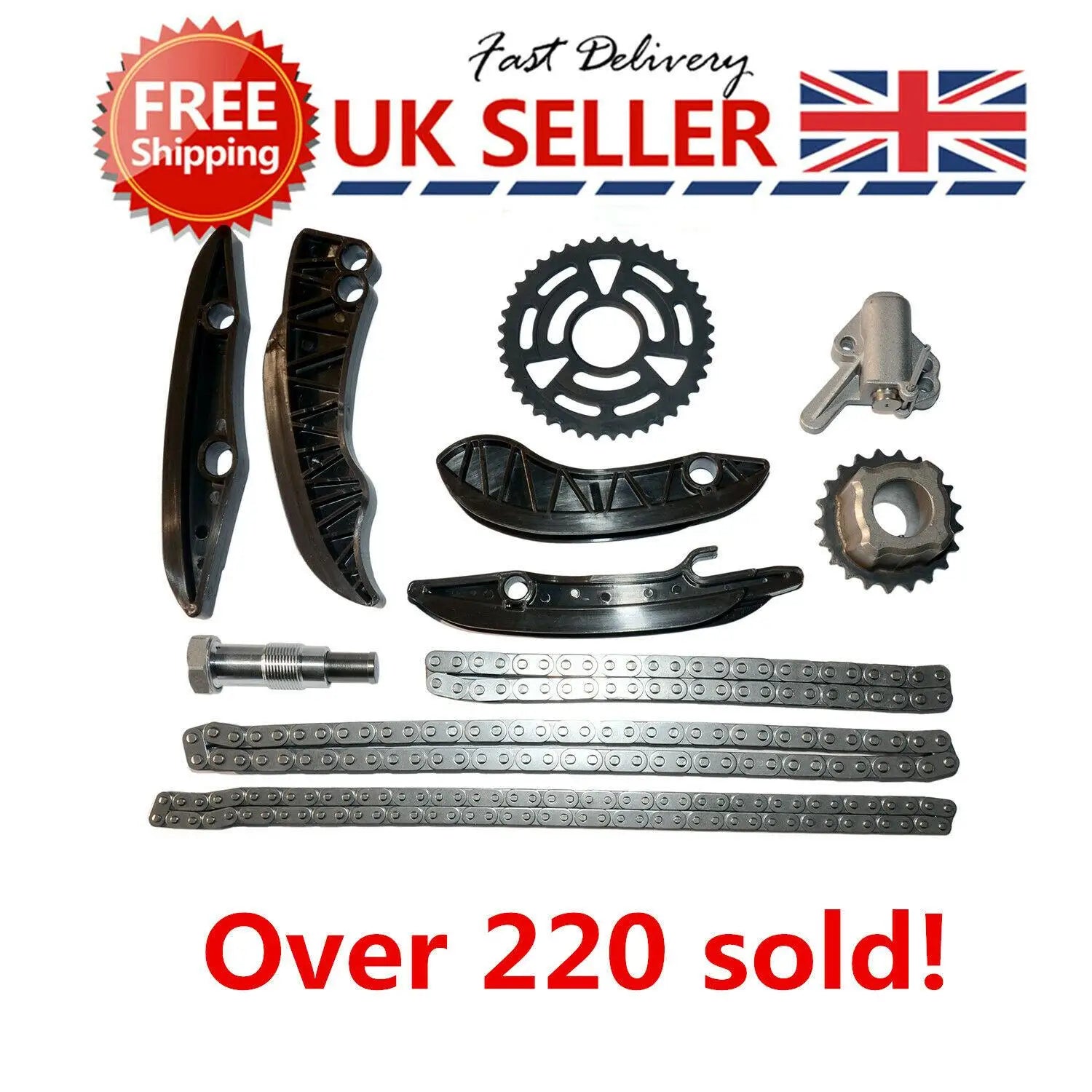 AP03 Timing Chain Kit For BMW E90 E91 E92 E93 E60 E61 N47 518-535d 1.8 / 2.0 Diesel Engine 13527797903 11318510014