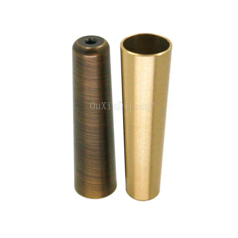 (Pack of 24) Copper Covers Chair Cups Cabinet Covers Sofa Brass Tip Cap Furniture Tube Leg Protector Metal Leg Base Height 95mm