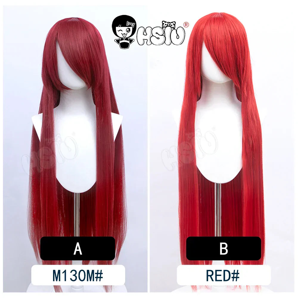100Cm Long Staight Cosplay Wig HSIU Heat Resistant Synthetic Hair Anime Party wigs 42 color Colourful brand wig cap