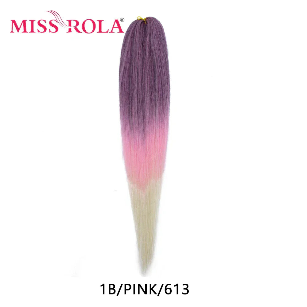 Miss Rola Synthetic 28Inch 100G 2023 New Hair Extension Yaki Straight Jumbo Braiding Hair Pre-Stretched Braid Kanekalon Hair