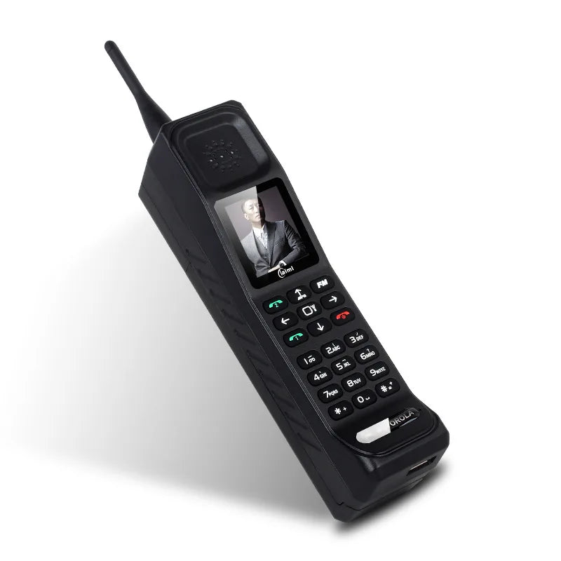 With Antenna Retro Style Big Bar Mobile Phone Strong Signal Power Bank Dual Sim 4500mAh Flashlight MP3 MP4 Vibration Bluetooth