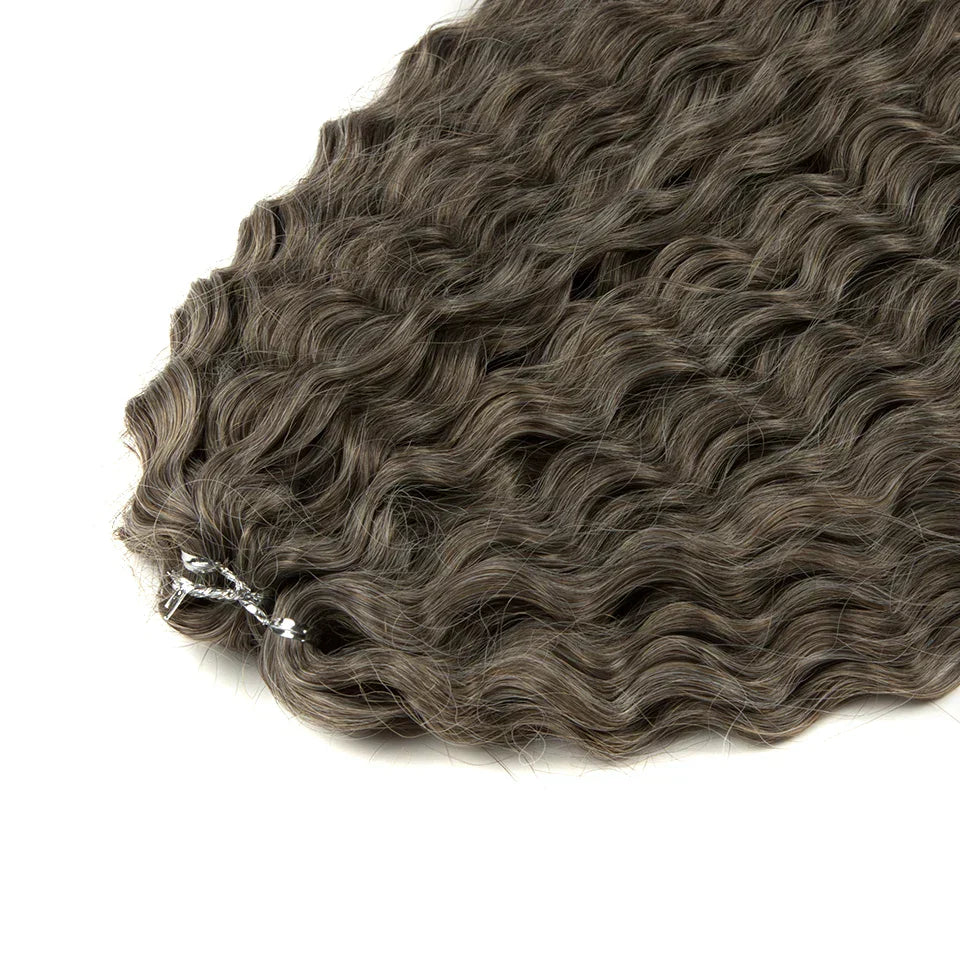 Ariel Hair Synthetic Twist Crochet Curly Hair 24 Inch Water Wave Braid Hair Ombre Blonde Brown Deep Wave Braiding Hair Extension