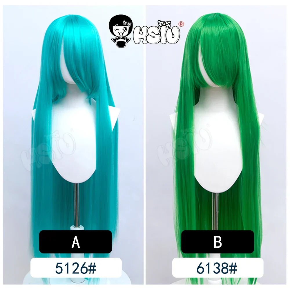 100Cm Long Staight Cosplay Wig HSIU Heat Resistant Synthetic Hair Anime Party wigs 42 color Colourful brand wig cap
