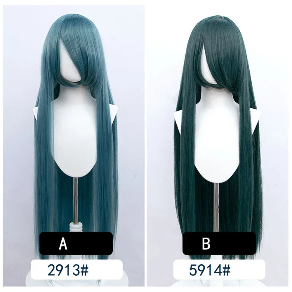100Cm Long Staight Cosplay Wig HSIU Heat Resistant Synthetic Hair Anime Party wigs 42 color Colourful brand wig cap