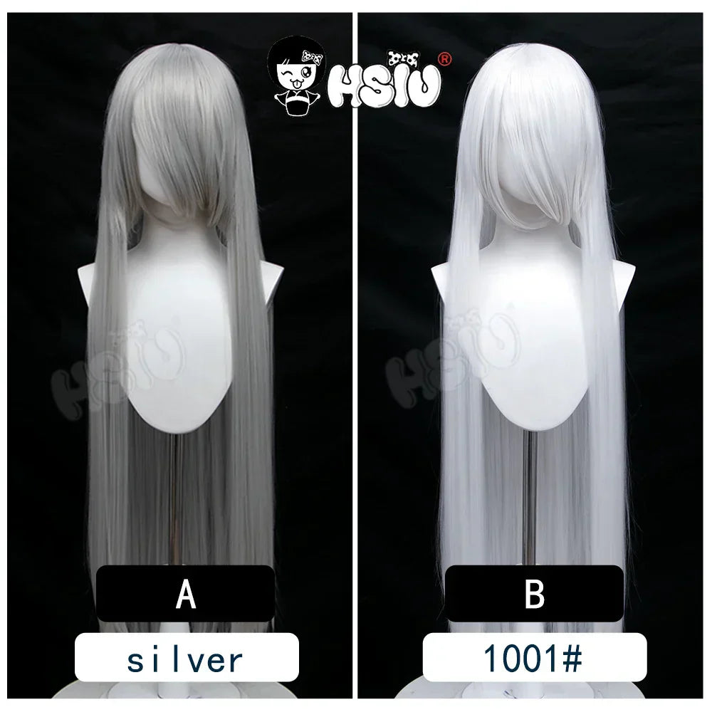 100Cm Long Staight Cosplay Wig HSIU Heat Resistant Synthetic Hair Anime Party wigs 42 color Colourful brand wig cap