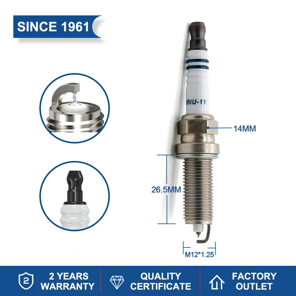 (Pack of 2) /lot Ignition System China Original High Performance Car Candles Iridium Power Spark Plugs TORCH LD6RIU-11 with U-groove