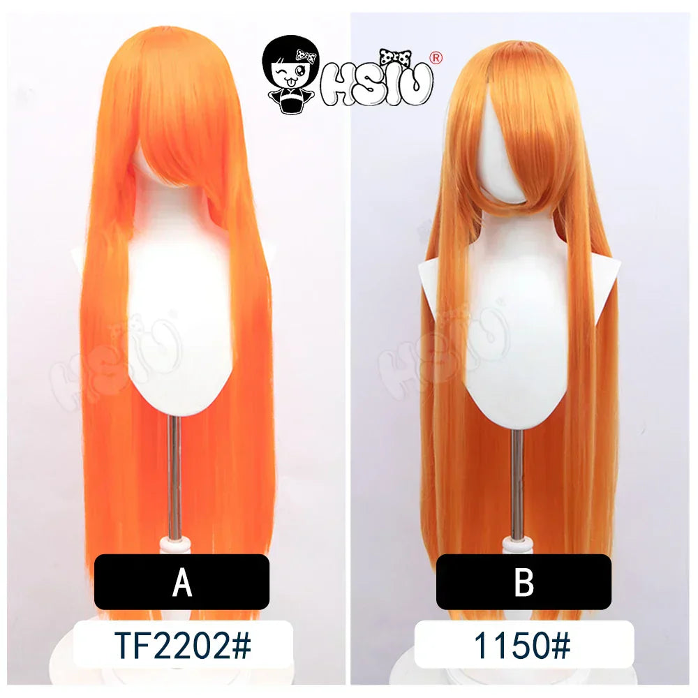100Cm Long Staight Cosplay Wig HSIU Heat Resistant Synthetic Hair Anime Party wigs 42 color Colourful brand wig cap