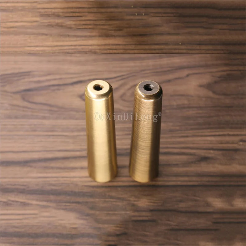 (Pack of 24) Copper Covers Chair Cups Cabinet Covers Sofa Brass Tip Cap Furniture Tube Leg Protector Metal Leg Base Height 95mm