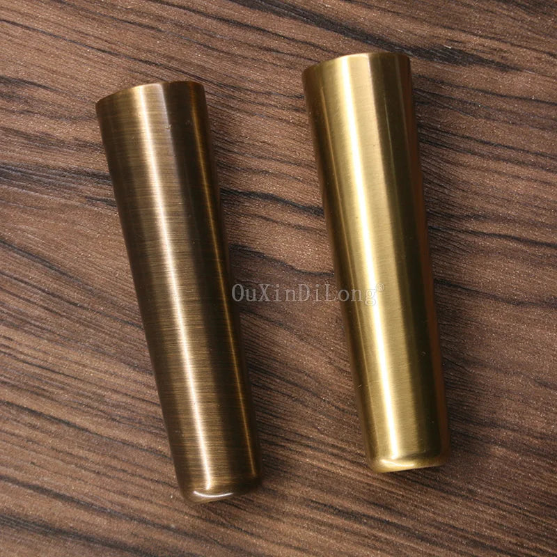 (Pack of 24) Copper Covers Chair Cups Cabinet Covers Sofa Brass Tip Cap Furniture Tube Leg Protector Metal Leg Base Height 95mm