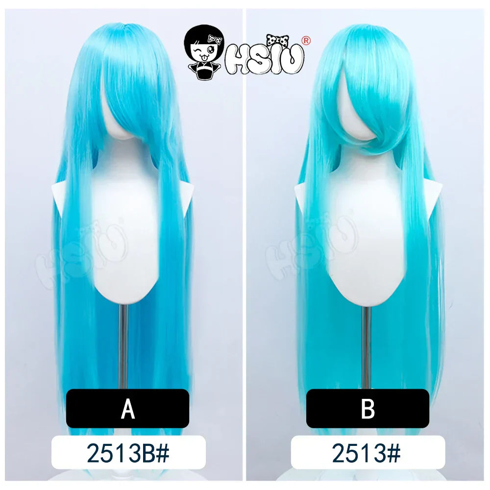 100Cm Long Staight Cosplay Wig HSIU Heat Resistant Synthetic Hair Anime Party wigs 42 color Colourful brand wig cap