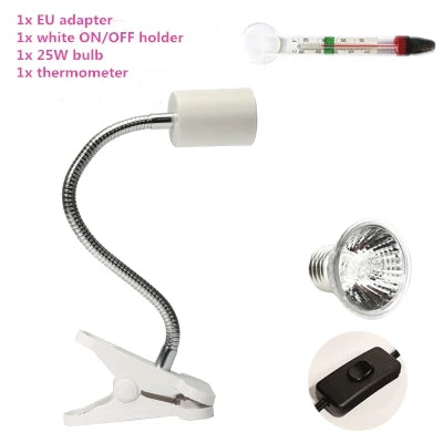 25W UVA&uvb adjust temperature lamps turtle reptile Heat back pet light tortoise calcium solarium aquarium habitat lighting