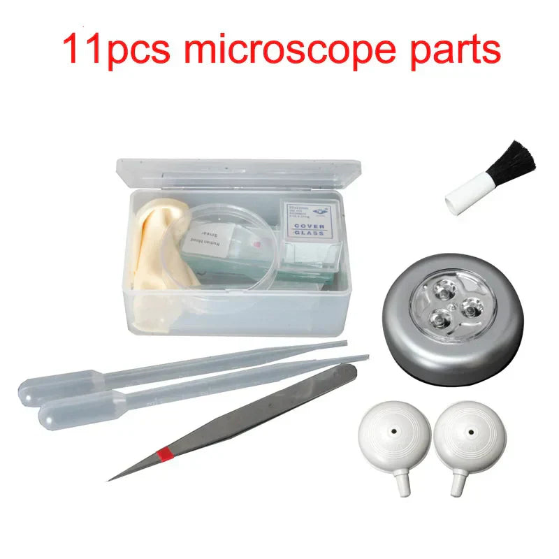 (Pack of 10) / Microscope Parts Tweezers Cover Glass Slides Paper Cloth Lamp Microscope Accessories For Making Specimen