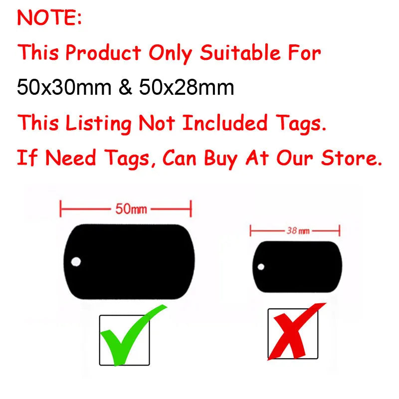(Pack of 100) Wholesale Black Silencer Military Man Tag Accessories Dog Tag For Man Silencer Rubber Round Jewellery Tag