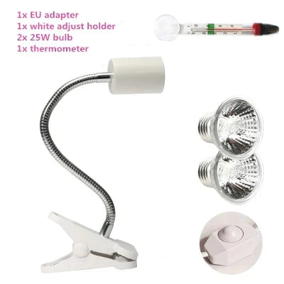 25W UVA&uvb adjust temperature lamps turtle reptile Heat back pet light tortoise calcium solarium aquarium habitat lighting