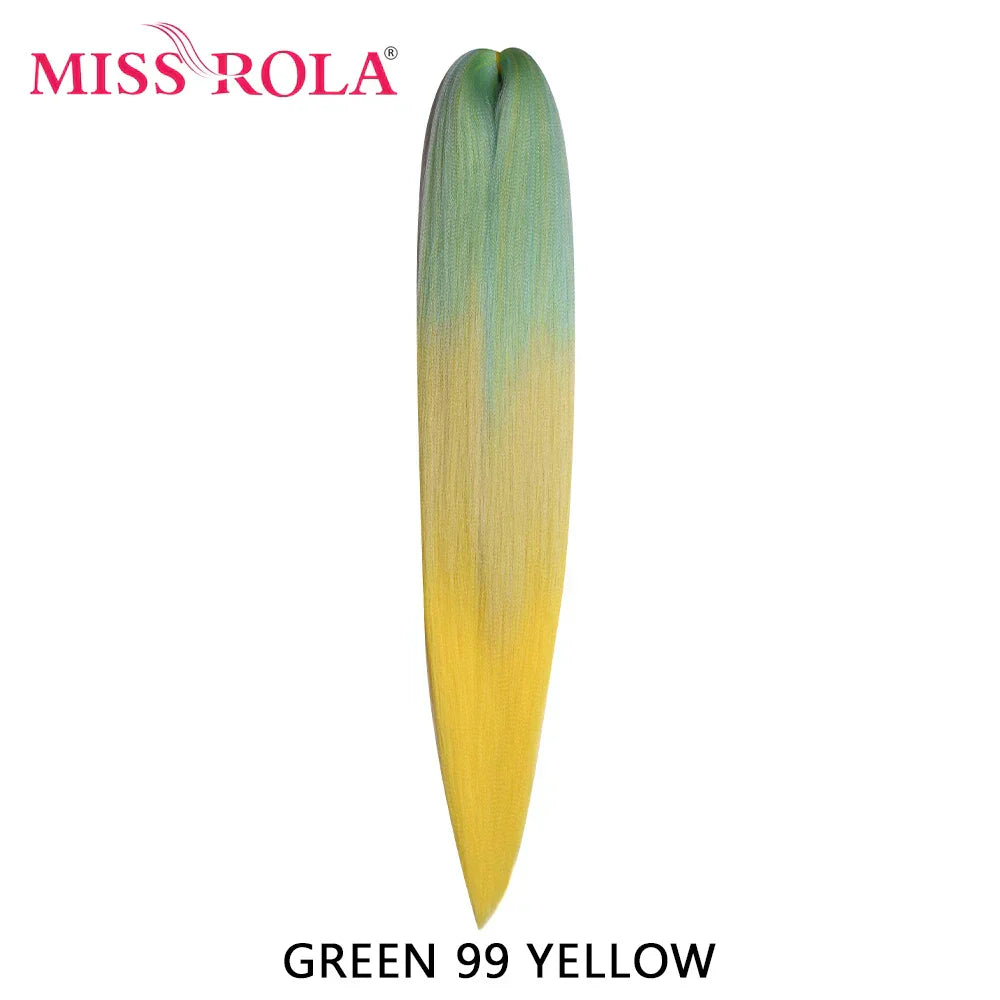Miss Rola Synthetic 28Inch 100G 2023 New Hair Extension Yaki Straight Jumbo Braiding Hair Pre-Stretched Braid Kanekalon Hair