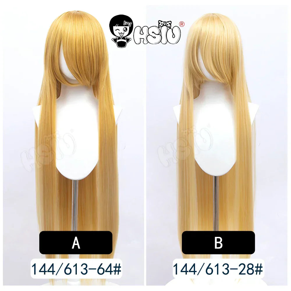 100Cm Long Staight Cosplay Wig HSIU Heat Resistant Synthetic Hair Anime Party wigs 42 color Colourful brand wig cap