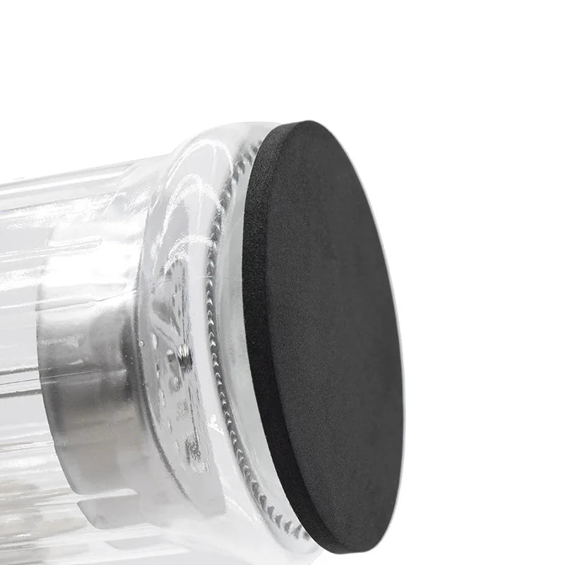 Hairdressing Sterilization Bottle Glass Scissors Comb Stainless Steel Cover Haircut Disinfecting Jar Salon Sterilizing Tool