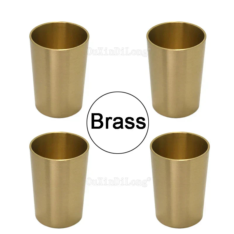 (Pack of 4) Pure Brass Covers Chair Cups Cabinet Covers Sofa Brass Tip Cap Furniture Tube Leg Protector Metal Legs Base GF48