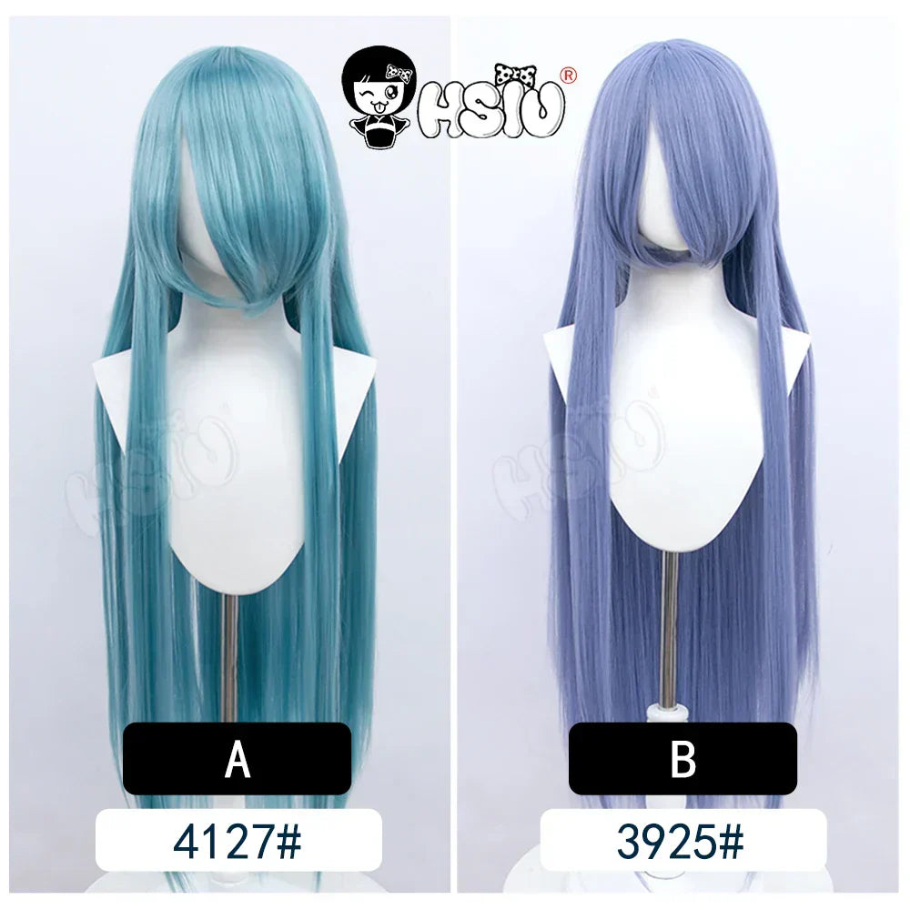 100Cm Long Staight Cosplay Wig HSIU Heat Resistant Synthetic Hair Anime Party wigs 42 color Colourful brand wig cap