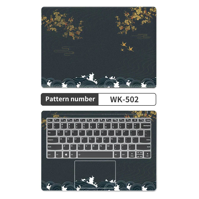 (Pack of 2) Universal Sea Wave Laptop Cover Sticker Skins Notebook Stickers Decal 12"/13"/14"/15"/17"for Macbook /Lenovo/Asus/Hp/Acer