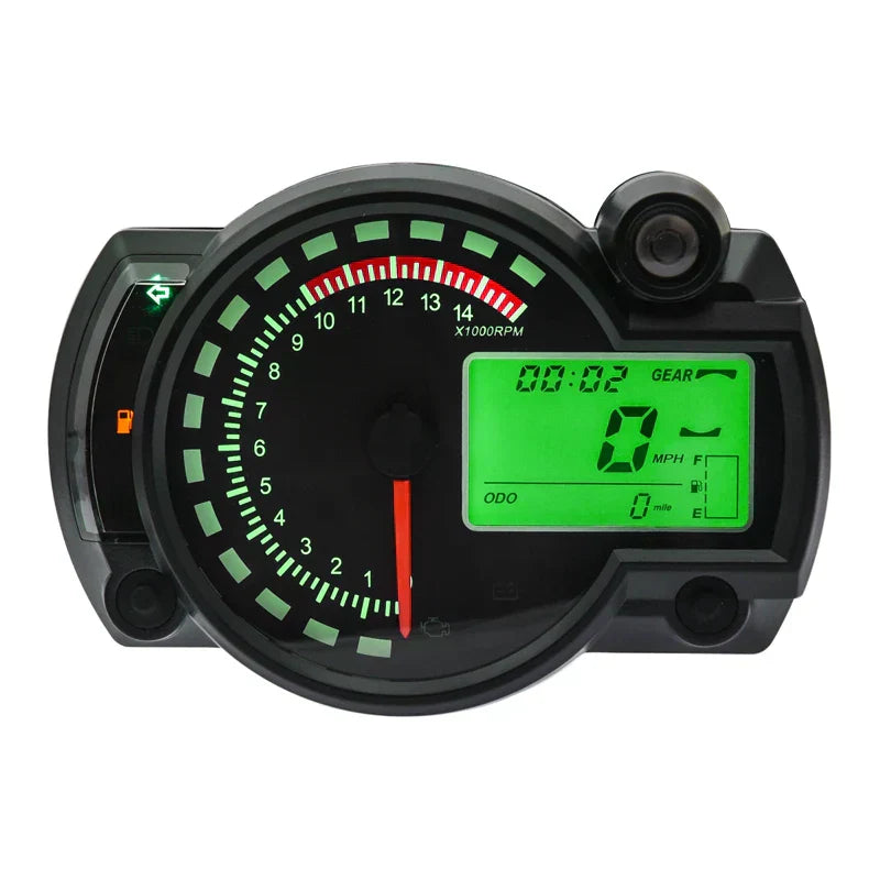 New RX2N LCD Digital Odometer Speedometer Instrument Universal For Motorcycle 299KM/H 7Colors Speed Gauge Meter Sensor Set
