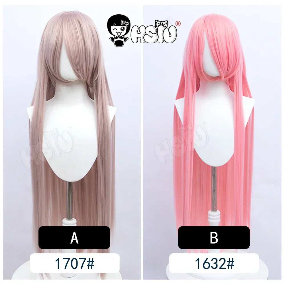 100Cm Long Staight Cosplay Wig HSIU Heat Resistant Synthetic Hair Anime Party wigs 42 color Colourful brand wig cap