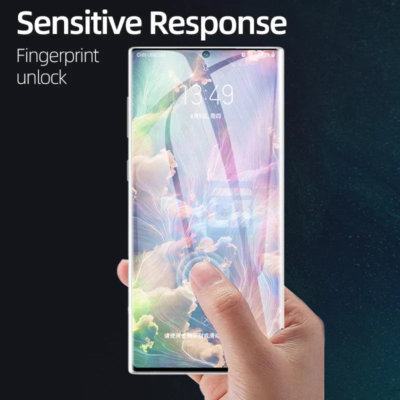 (Pack of 3) 1- Curved Ceramic Soft Film for Samsung Galaxy S24 S23 S22 S21 S20 S10 S9 Screen Protector Note 20 Ultra 9 10 Plus Not Glass