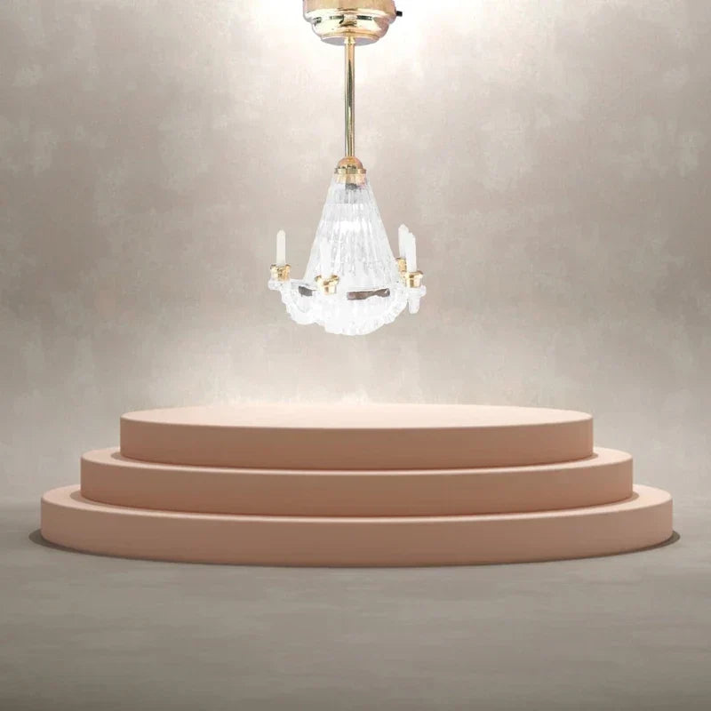 1Pc 1:12 Dollhouse Miniaturescale Ceiling Light Candles LED Lamp Battery/Button Battery Operated Decorative Accessories