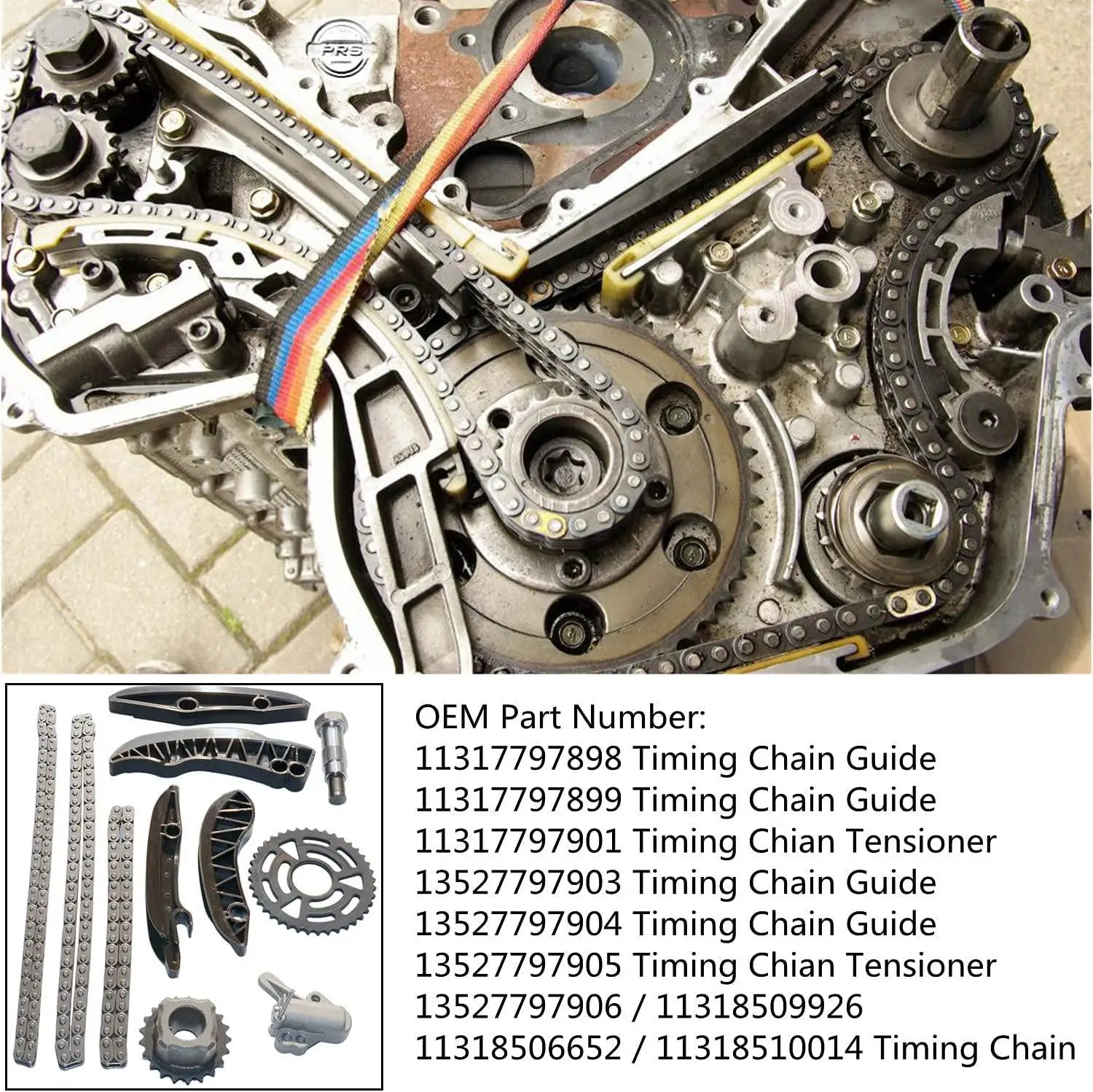 AP03 Timing Chain Kit For BMW E90 E91 E92 E93 E60 E61 N47 518-535d 1.8 / 2.0 Diesel Engine 13527797903 11318510014