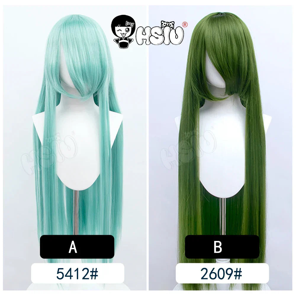 100Cm Long Staight Cosplay Wig HSIU Heat Resistant Synthetic Hair Anime Party wigs 42 color Colourful brand wig cap