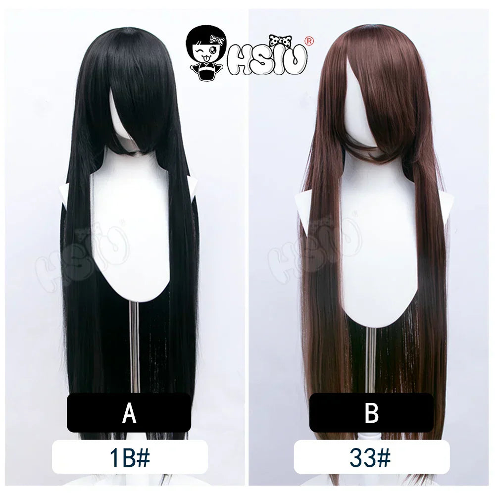 100Cm Long Staight Cosplay Wig HSIU Heat Resistant Synthetic Hair Anime Party wigs 42 color Colourful brand wig cap