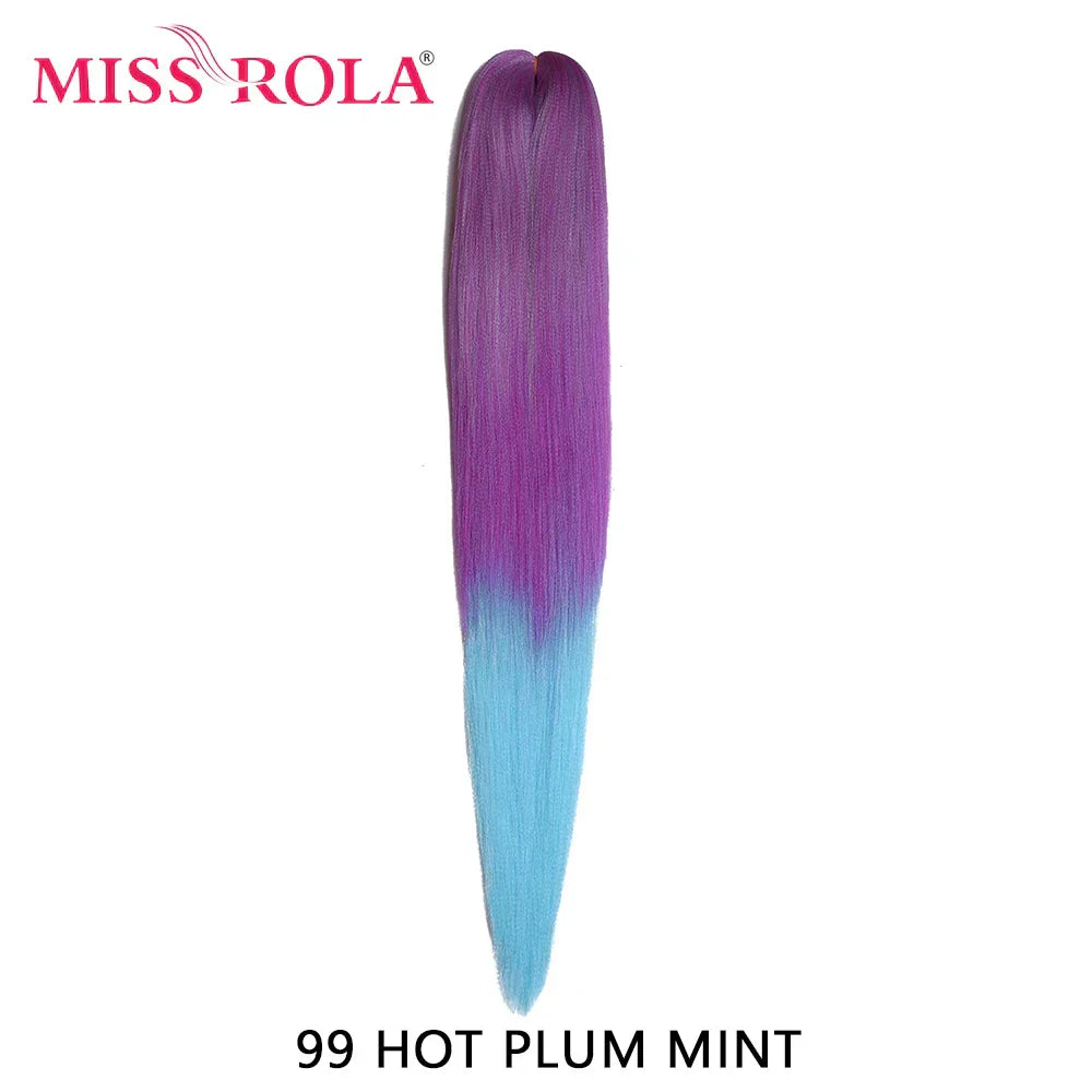 Miss Rola Synthetic 28Inch 100G 2023 New Hair Extension Yaki Straight Jumbo Braiding Hair Pre-Stretched Braid Kanekalon Hair