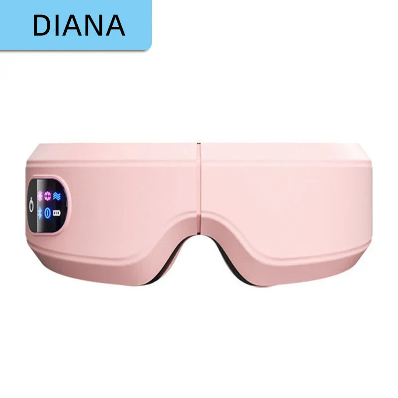 Heated Eye Massager 16D Smart Airbag Vibration Eye Care Instrument With Bluetooth Eye Massage Glasses Fatigue Pouch & Wrinkle