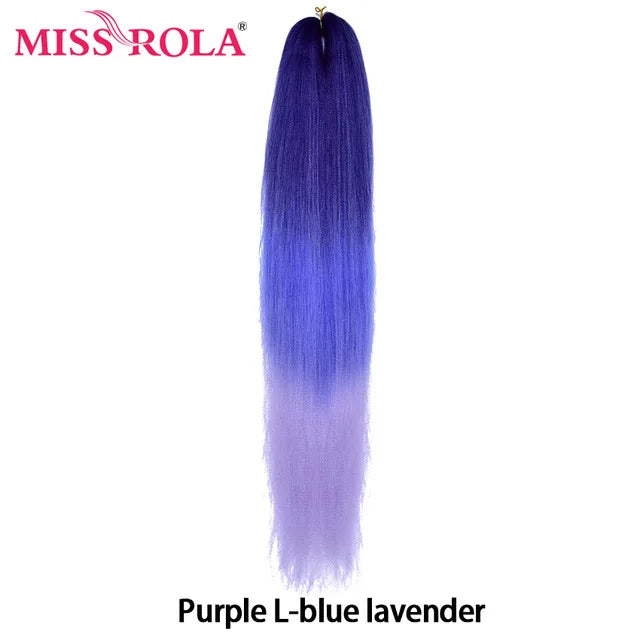 Miss Rola Synthetic 28Inch 100G 2023 New Hair Extension Yaki Straight Jumbo Braiding Hair Pre-Stretched Braid Kanekalon Hair