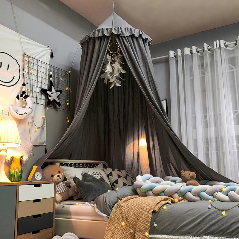 Hung Dome Mosquito Net for Baby Children Crib Bed Tent Girls Kids Bedding Living Room Decor Corner Canopy Tent Mosquito Net Bebe