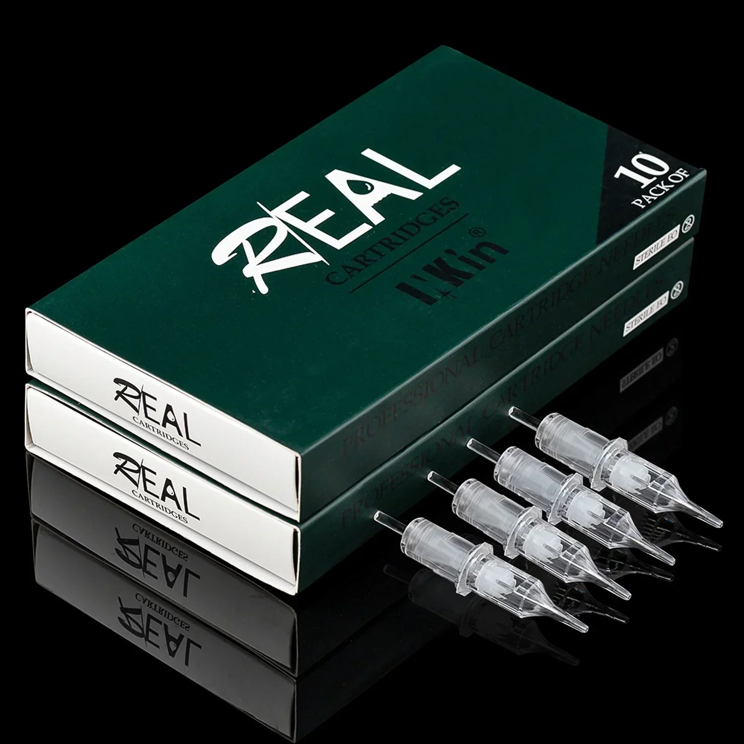 (Pack of 10) INKIN Real Safety Tattoo Needle Cartridge Precise Positioning Liner Shader for Tattoo Permanent Makeup Pen Machine /Box