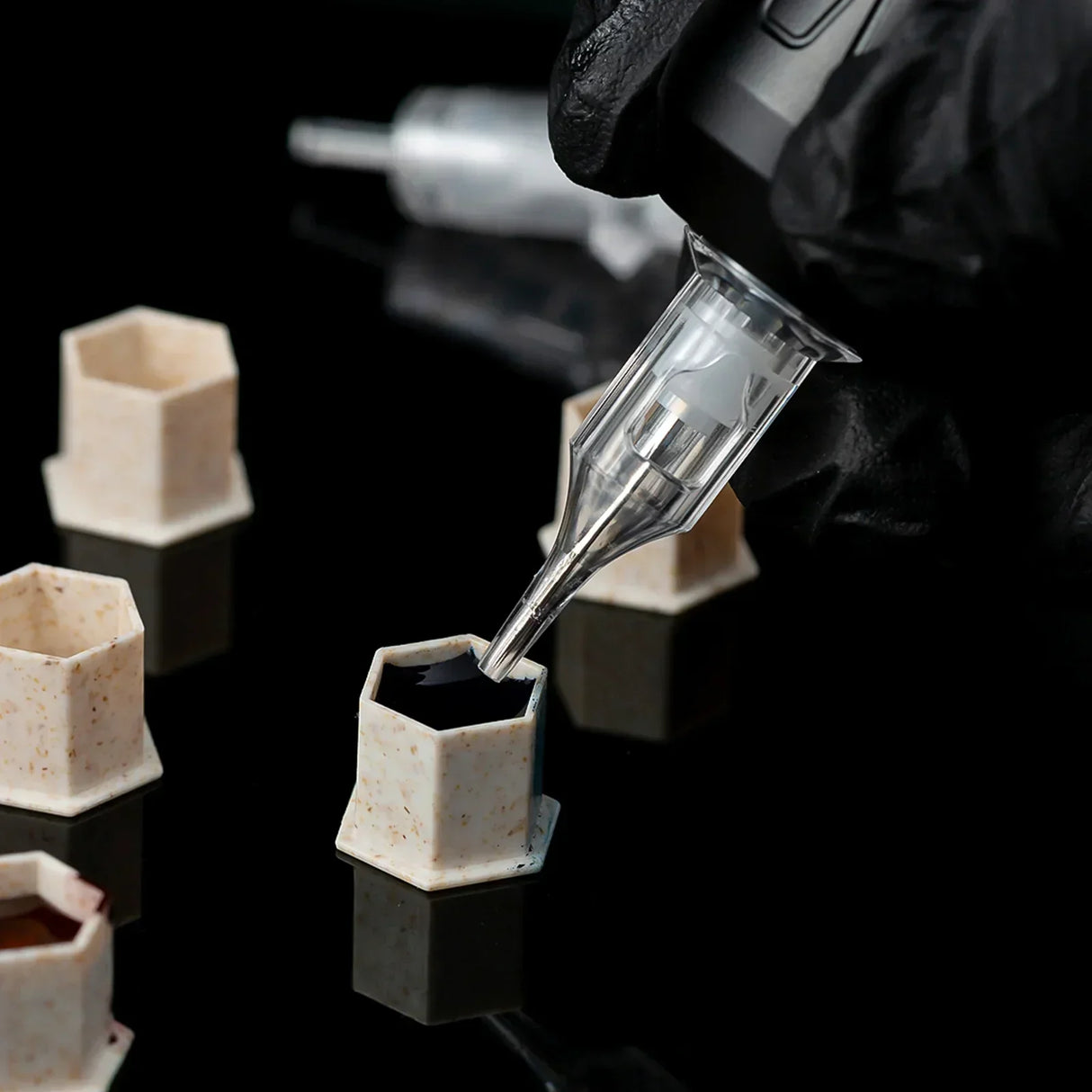 (Pack of 10) INKIN Real Safety Tattoo Needle Cartridge Precise Positioning Liner Shader for Tattoo Permanent Makeup Pen Machine /Box