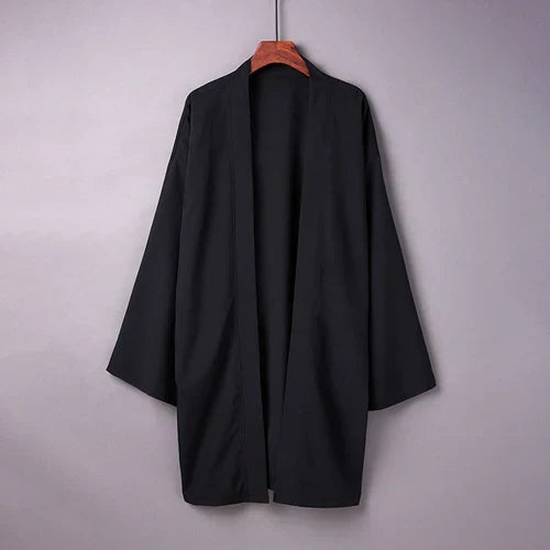 Japanese Yukata Kimono Haori Man Cardigan Harajuku Woman Long Cosplay Yukata Female Obi Black Streetwear White Beach Shirt