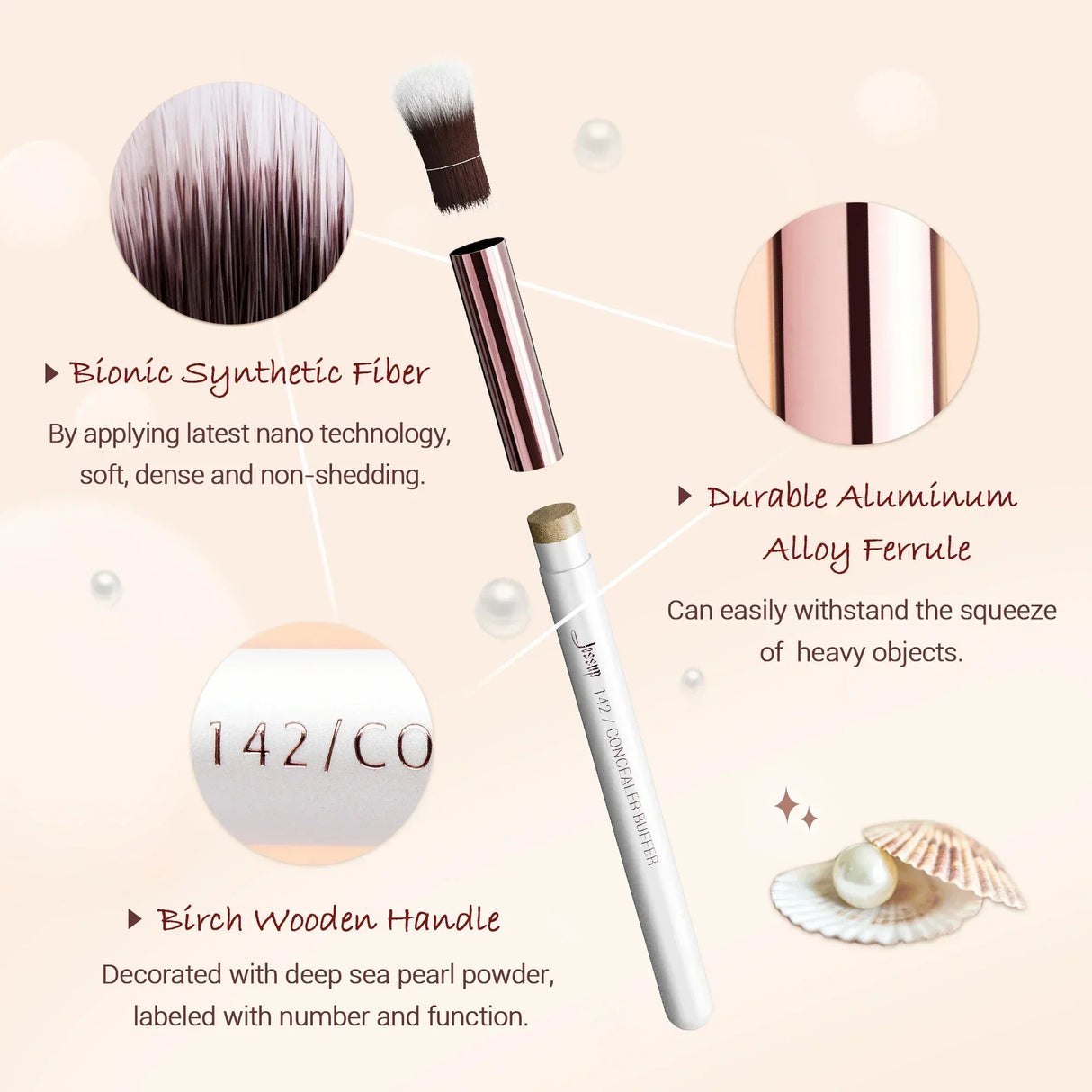 (Pack of 25) Jessup Professional Makeup Brushes Set, Makeup Brush Foundation Powder Eyeshadow Liner Highlighter Make Up Tools Kit T215