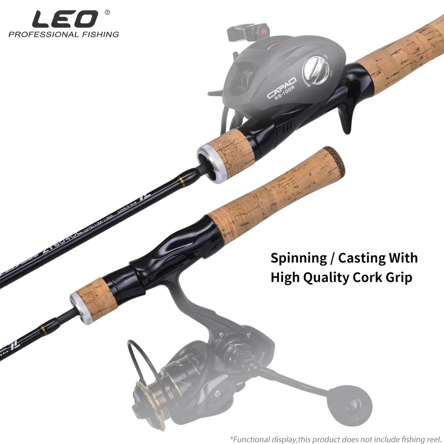 LEOFISHING Carbon Lure Spinning Casting Fast UL Bait 4+1 523/604 Ultra Lightweight Fishing Rod 1.56M&1.8M Fishing Accessories